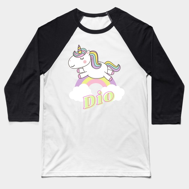 dio ll unicorn Baseball T-Shirt by j and r